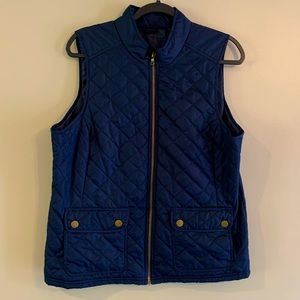 Blue Quilted Vest Medium